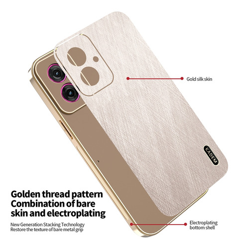 Funda Protectora Para Motorola Edge 60 Fusion/edge 60 Stylus/edge 60 Pro Resistente A Los Arañazos, Piel De Seda, Marco Galvanizado