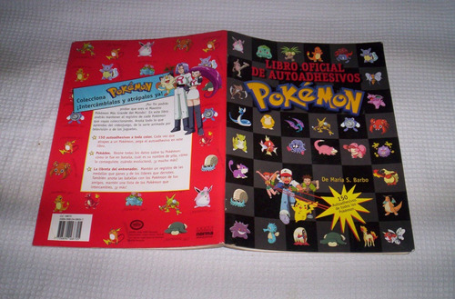 Libro Oficial De Autoadhesivos Pokemon1995...