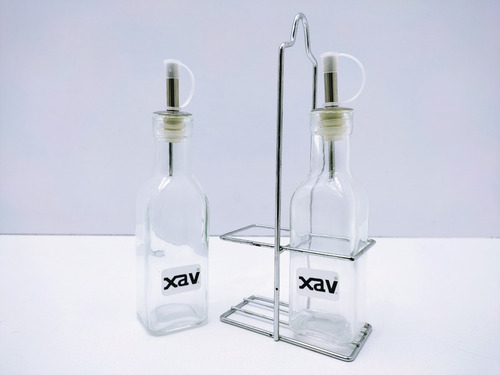 Imagen 4 de 6 de Aceitera Y Vinagrera Vidrio Con Base Home Gv. 7448 Xavi