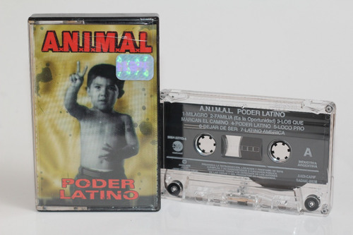 Cassette A.n.i.m.a.l. Poder Latino 1998