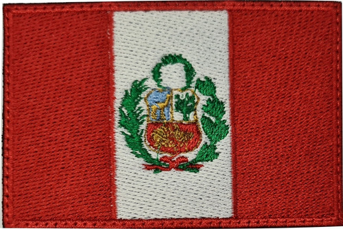 Bandera Peru Parche Bordado 9x6 Cm