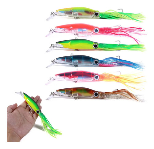 Juego De Señuelos De Pesca De 6 Piezas Para Pesca Con Curric