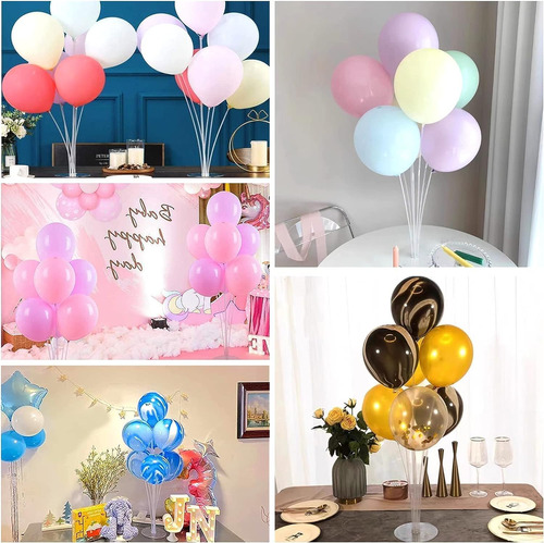 Soporte De Globos Para Mesas,5pcs Kit De Soporte De Globo Tr
