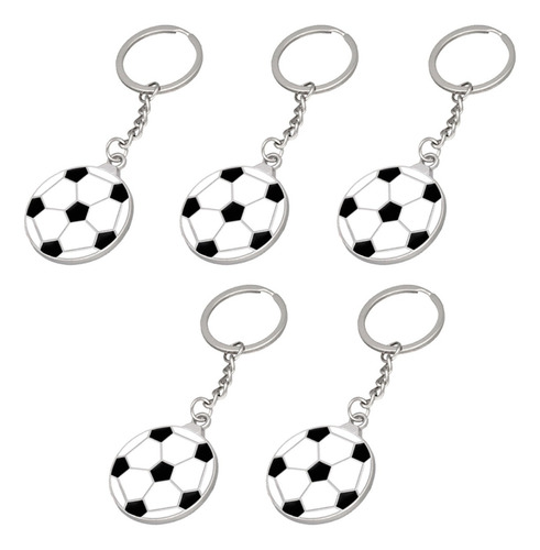 Paquete De 5 Llavero Metálico De Balón De Soccer