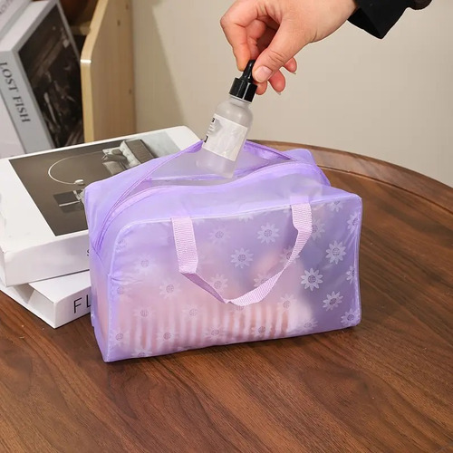 Bolsos Neceser Para Productos De Higiene Y Baño Floreado Violeta Floreado
