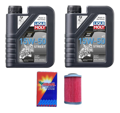 Pack 2lts Liqui Moly 15w50 + Filtro Ktm/bajaj/husqvarna