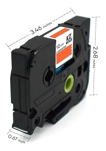 Imagen 8 de 10 de Cintas Tz Tze Fluorescentes 12mm Compatible Brother