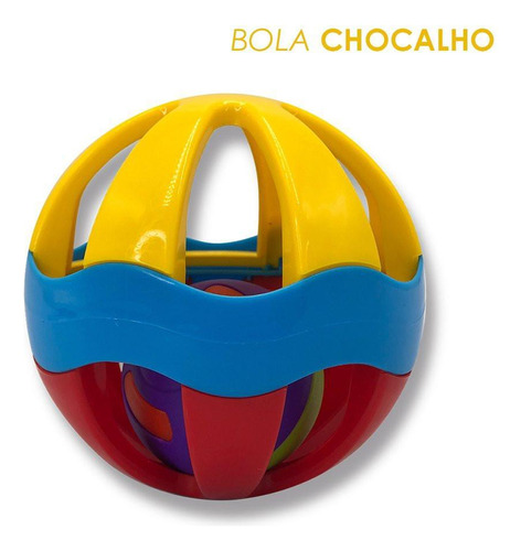 Brinquedo Chocalho Bolinha Colorida Para Bebê - Jp Brink