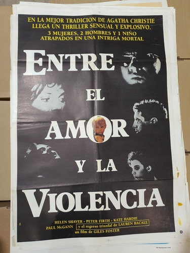 Afiche De Cine Original Entre El Amor Y La Violencia-1974