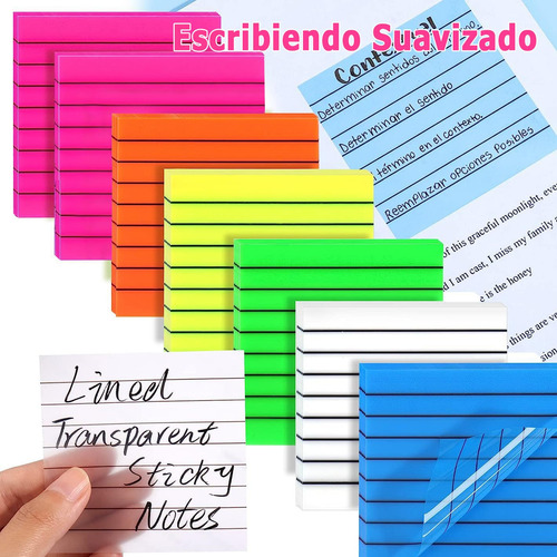 600 Hojas De Notas Adhesivas Transparentes,