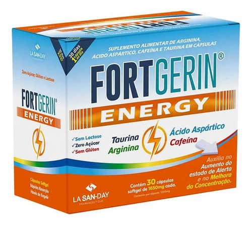 Fortgerin Energy Con Taurina Y Arginina Cero Azúcar!