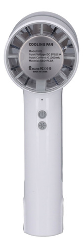 Ventilador Portátil Blanco Y Blanco Recargable Por Usb