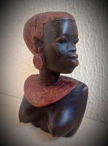 Antigua Escultura Africana Tradicional Original  Siglo Xix!!