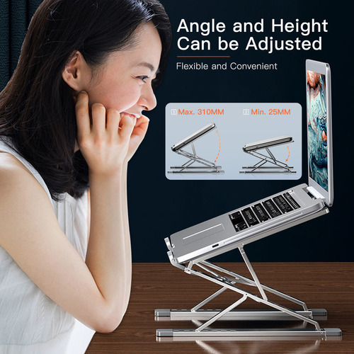 Soporte Ergonómico Plegable De Aluminio Para Computadora Por