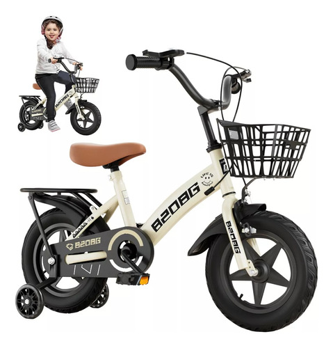 Bicicleta Para Niño Universal Con Rueditas Y Canasta,12     