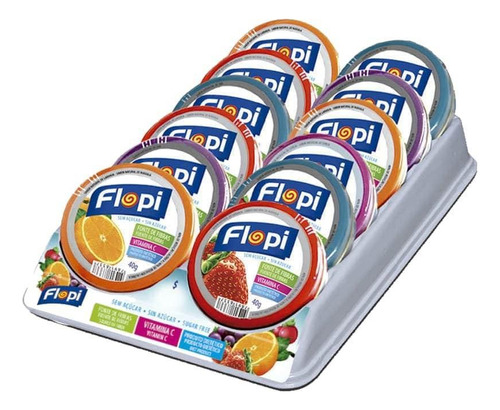 Bala Sem Açúcar Lar 12 Latas Com 40g Cada - Flopi