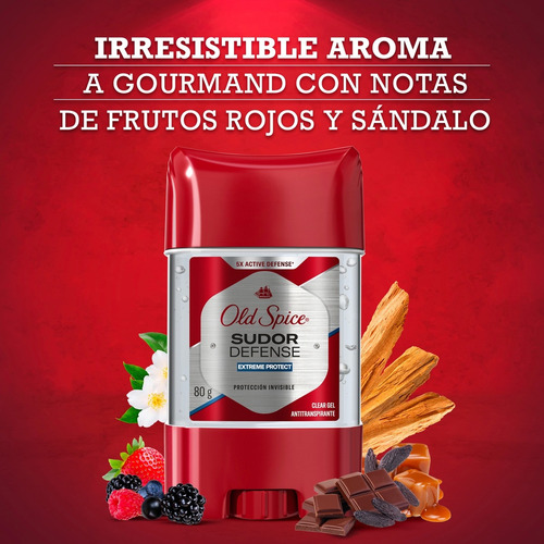 Antitranspirante En Gel Old Spice Extreme Protect 80 G Frutos Rojos