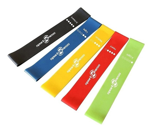 Set De Bandas Elásticas-latex (juego*5) Sportfitness Premium