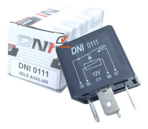 12 Relé Auxiliar - 12v - 40a - Dni 0111