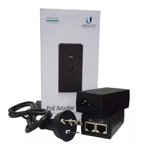 Fuente Ubiquiti Poe Original 24v 0.5a C/reset Poe-24-12w-ar 