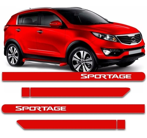 Friso Lateral Sportage 2011 12 13 14 15 2016 Vermelho Beg