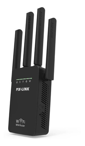 Repetidor De Wifi Rompemuros Marca  Pix Link De 4 Antenas