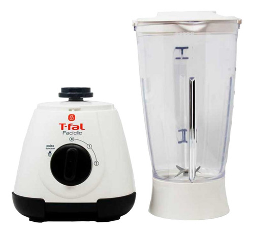 Licuadora T-fal Faciclic BL3721MX 1.25 L blanca con vaso de plástico