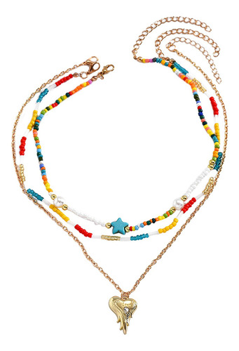 Collar En Capas De 3 Piezas Decoración Bohemia Gargantilla