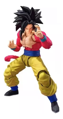 Boneco dragon ball z goku articulado original super sayajin 4