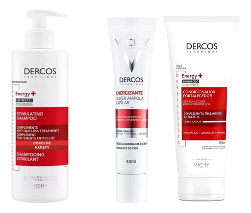 Kit Dercos Antiqueda Capilar Energy+ Shampoo/cond E Ampola