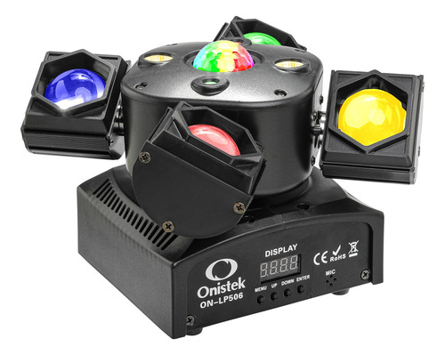 Canhão Moving 80w 4 Leds Rgb Lasers Strobo Dmx Bivolt Show