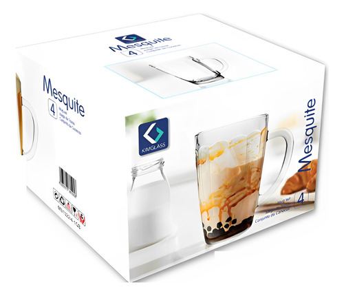 Set 4 Tazas Para Café Té Latte 375ml Kimglass Mesquite