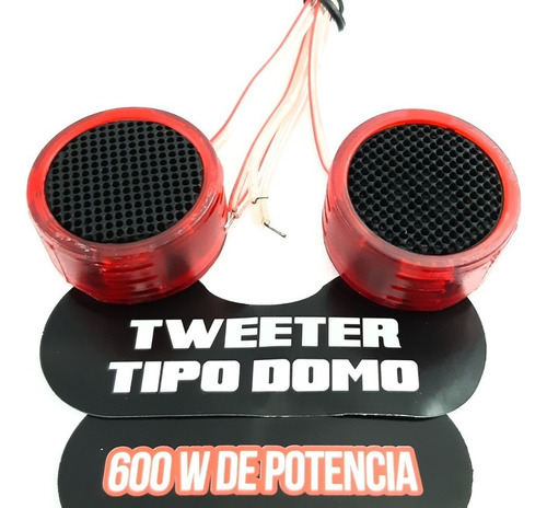 2 Tweeter De Domo 1 1/2 600 Watts Con Accesorios Rojo 66-870