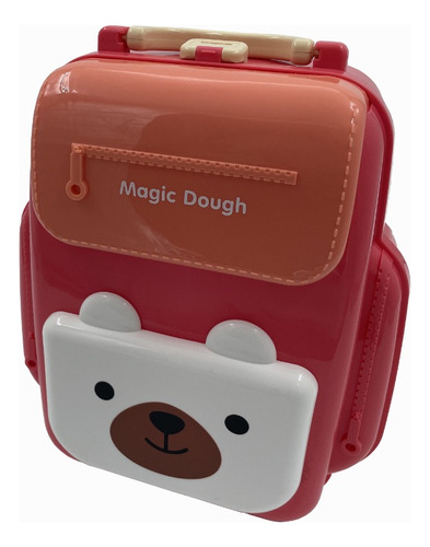 Juguete Cocina Portátil Comida Plastilina Utensilios Mochila Color Rosa