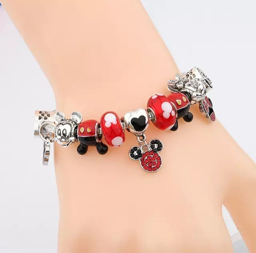 Pulseira Estilo Pandora Vivara Mickey E Minnie 925