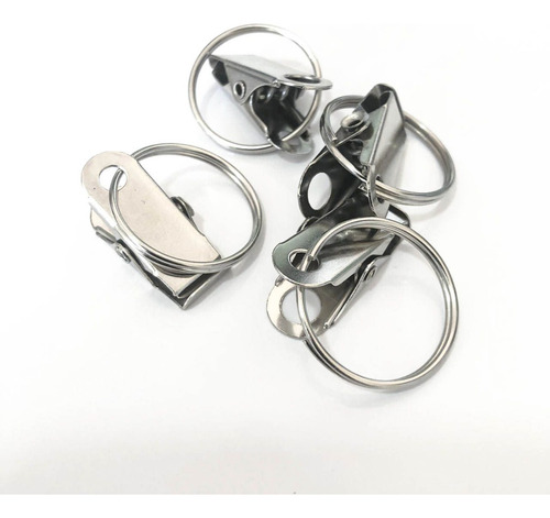 1000 Presilhas Clip Jacaré Para Crachá Com Argola De 22mm