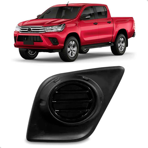 Moldura Milha Hilux 2016 2017 2018 Sem Furo Preta