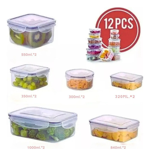 Jf Recipientes De Cocina Herméticos Con Tapas Y Plástico
