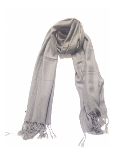 Espectacular Bufanda Pashmina Chal Le Sak - Gris Claro