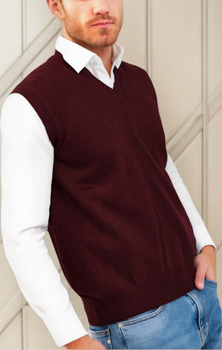 Chaleco Bremer Lana Merino Conejo Hombre Mod 1105 Clásico