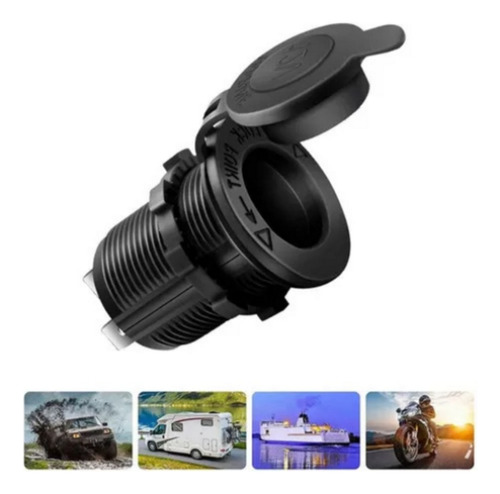 Kit Enchufe Toma 12v 24v Auto Bus Camión Embarcación Con Luz
