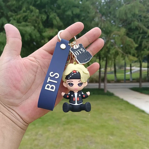 Llaveros Bts Kpop 3d - Paquete De 7 Dorado