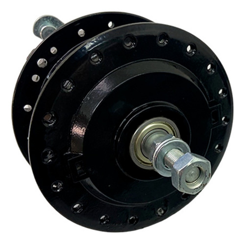 Cubo Dianteiro Preto C/ Base Espelho Tambor Moby Bikelete
