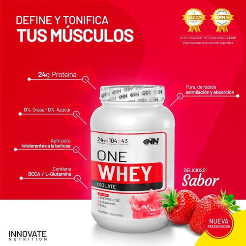Proteína Isolatada Inn 1,2 Kg - ¡ Mejor Precio A 100 Soles !