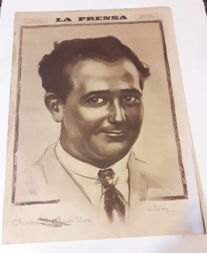Antiguo Diario La Prensa. Franco  Heroe Del Plus Ultra 1926
