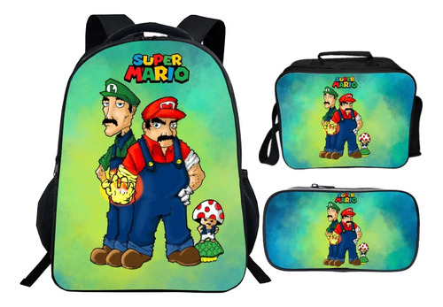 Nueva Mochila Super Mary Estampada Para Juegos, Bolsa Para B