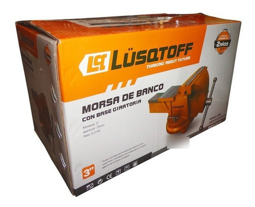 Morsa De Banco Giratoria Con Yunque Lusqtoff 3 PuLG 75 Mm