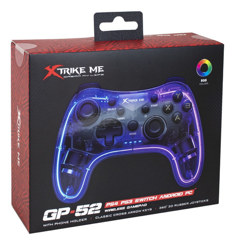 Joystick Gamer Inalámbrico Xtrike Me Gp-52 Rgb Original |rt®