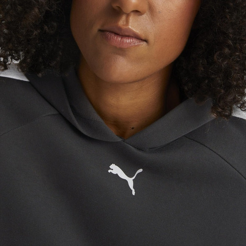 Imagen 6 de 8 de Poleron Capucha Puma Evostripe Hoodie Negro Mujer