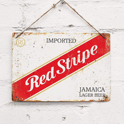 Fondo Decoracion De Pared Raya Roja Jamaicana Cerveza Estano